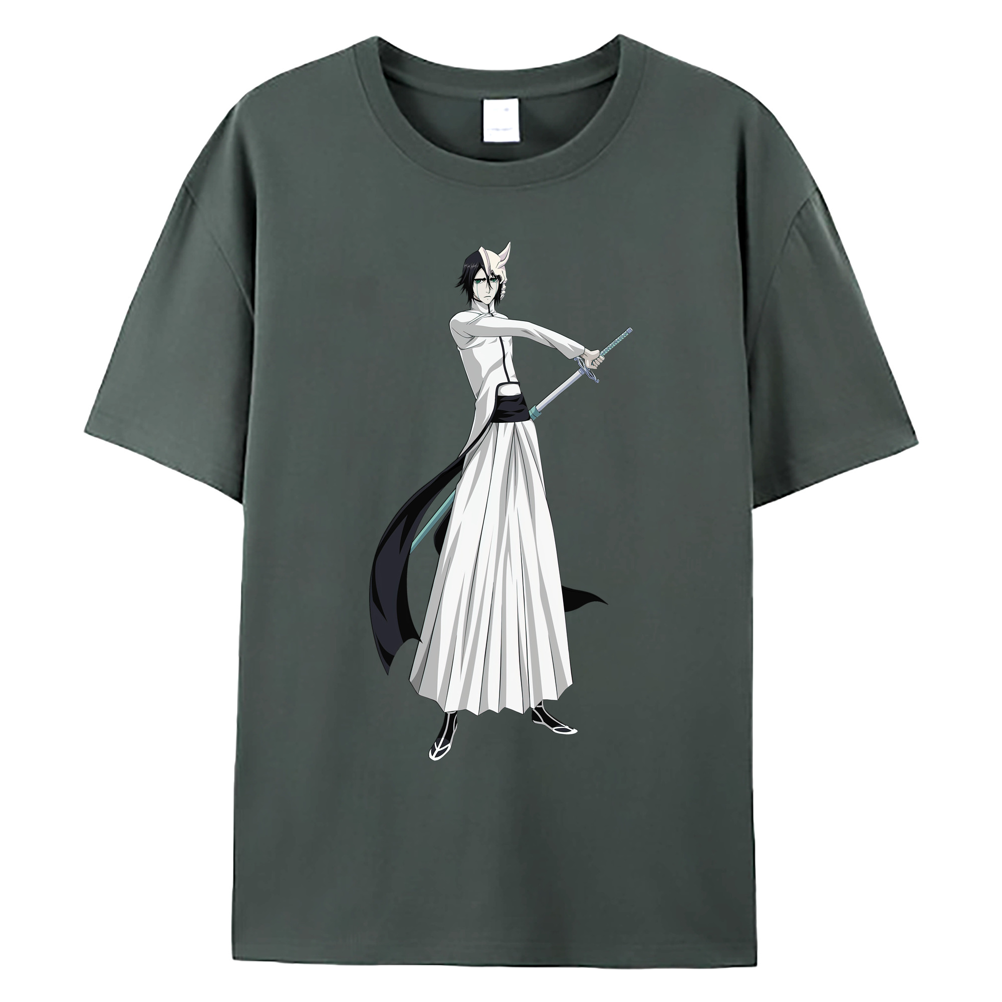 （画像用） ブリーチ ウルキオラ·シファー BLEACH Ulquiorra cifer 綿100％ メンズ半袖Tシャツ｜肌触りやわらか＆通気性